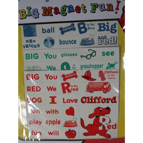 Clifford The Big Red Dog Big Magnet Fun Set Words Educational Scholastic Kids - Picture 3 of 4